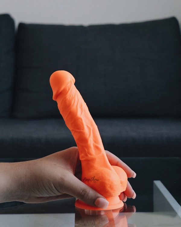 Blush Neo Elite 7.5 Inch Silicone Dual Density Suction Cup Dildo with Balls