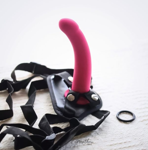 Bend Down 7" Strap-On Dildo & Harness Kit