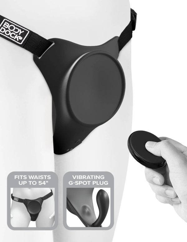 Body Dock G-Spot Pro vibrating vagina plug strap-on harness