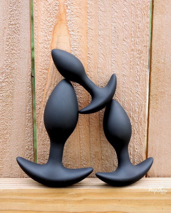 ×3 Heft Ultra Weighted Silicone Butt Plugs - 3-Pack