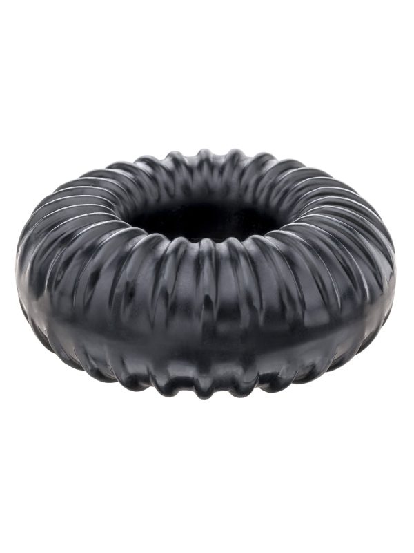 Black Ribbed Cock Ring